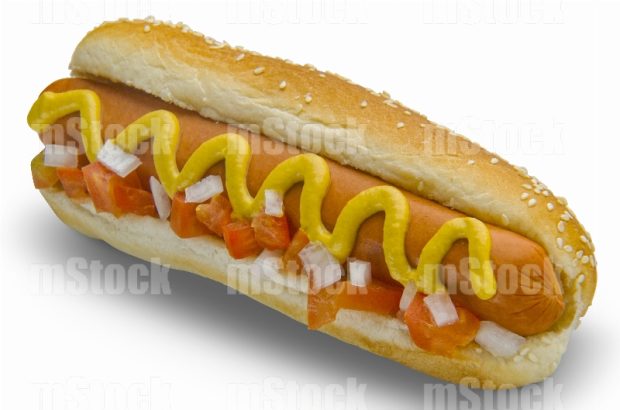 Hot dog en pan de ajonjolí