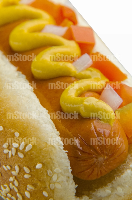 Hot dog closeup