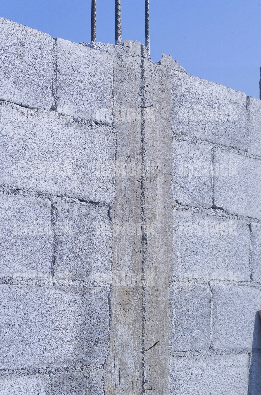 Columna de Concreto y Muro de Block