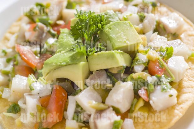 Tostada de Ceviche de Pescado