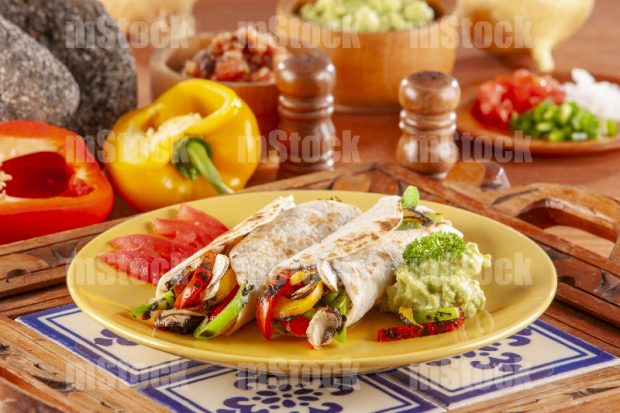 Burritos vegetarianos de pimientos