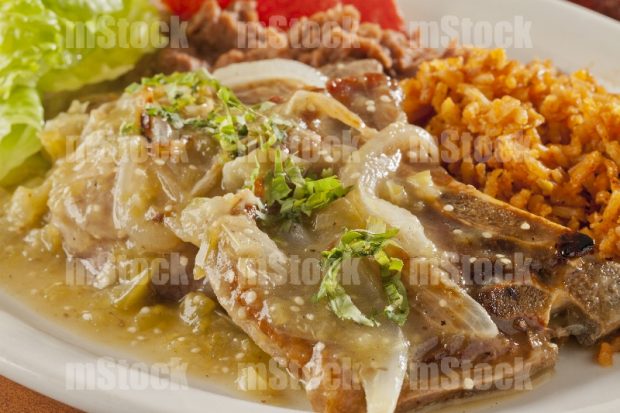 Chuleta de cerdo en salsa verde