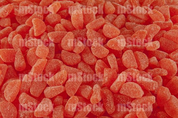 Gomitas de gajo de naranja