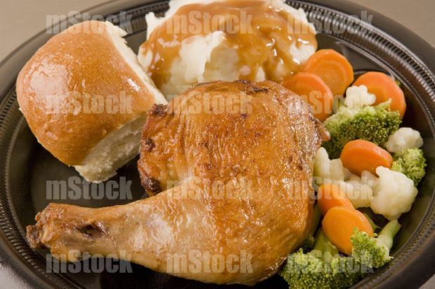 Pollo al horno con verduras