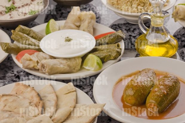Comida Libanesa de Platillos Surtidos