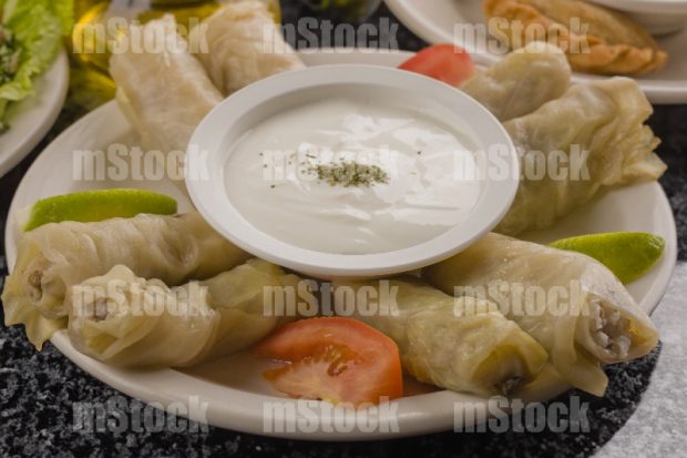 Comida Libanesa Hojas de Repollo con Jocoque