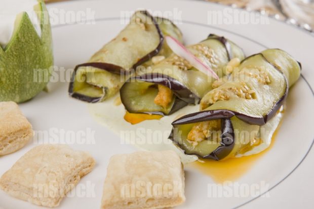 Rollos de Berenjena y Calabaza
