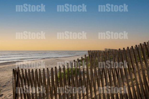 Cerca de Madera en la Playa