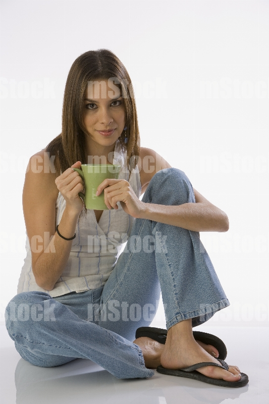 Mujer con taza de Café