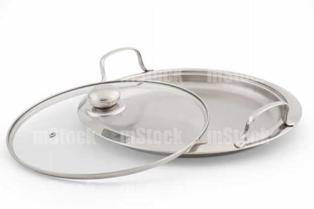 Comal de acero inoxidable con tapa