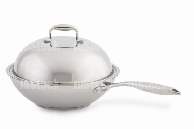 Wok de acero inoxidable