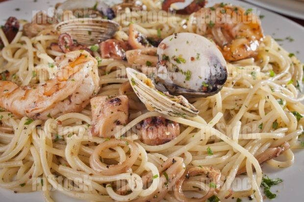 Espagueti con mariscos 1