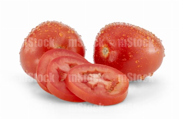 Tomate huaje en rebanadas