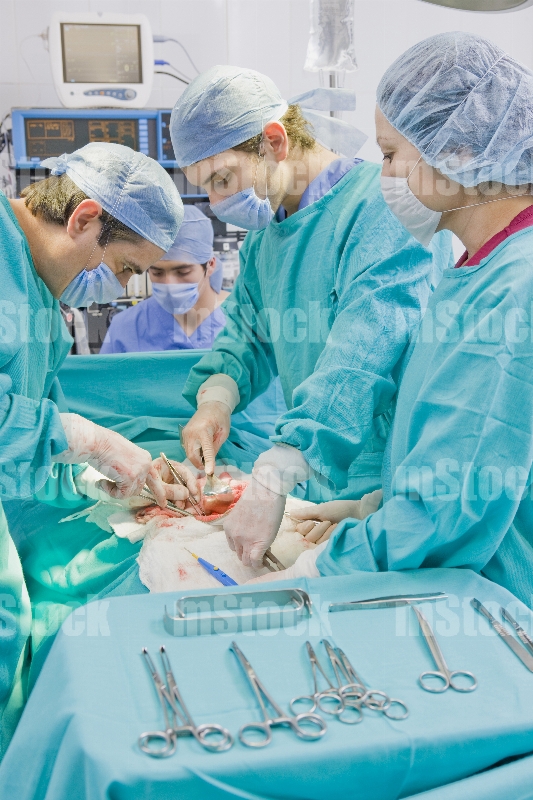 Doctor operando en Quirófano