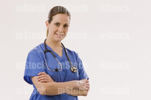 Doctora con estetoscopio 16
