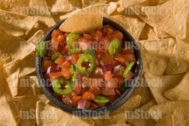 Pico de Gallo y totopos