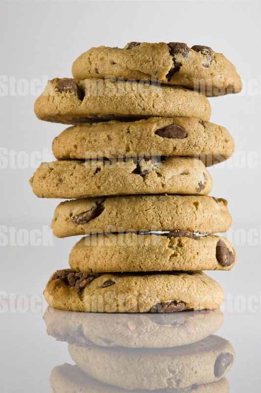 Torre de galletas con chispas de chocolate