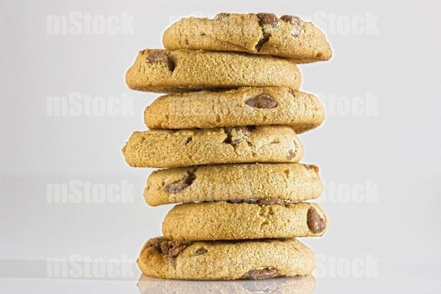 Torre de galletas con chocolate