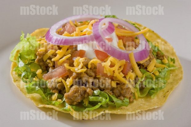Tostada de picadillo