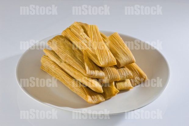 Tamales en hoja de maíz