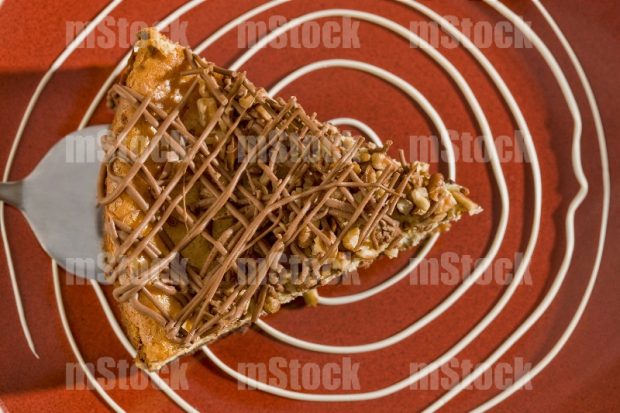 Pastel de tortuga rebanada