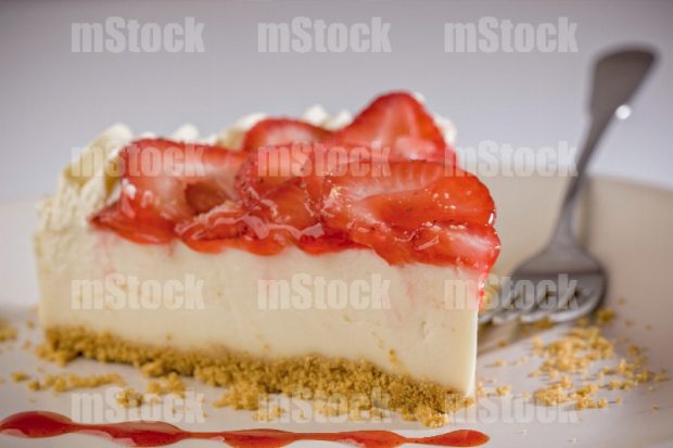 Pay de Fresas rebanada
