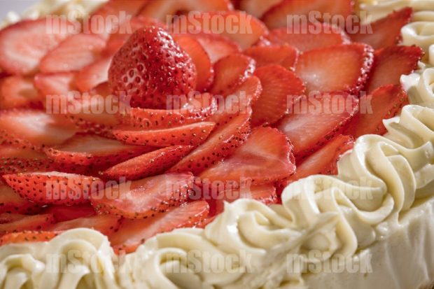 Pay de queso con fresa