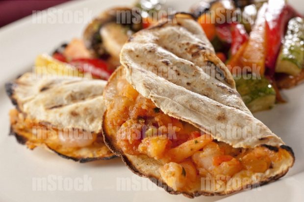 Tacos de camarones