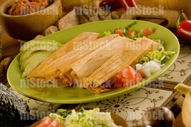 Tamales con aguacate