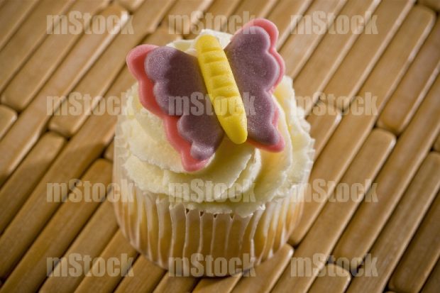 Cupcake de Fondant Mariposa