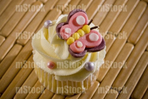 Cupcake de mariposa