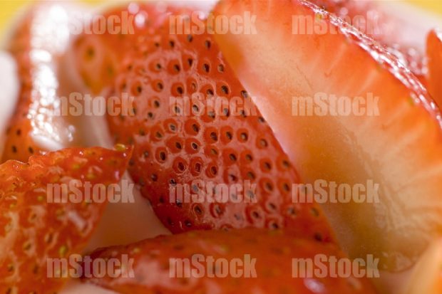 Fresas cortadas