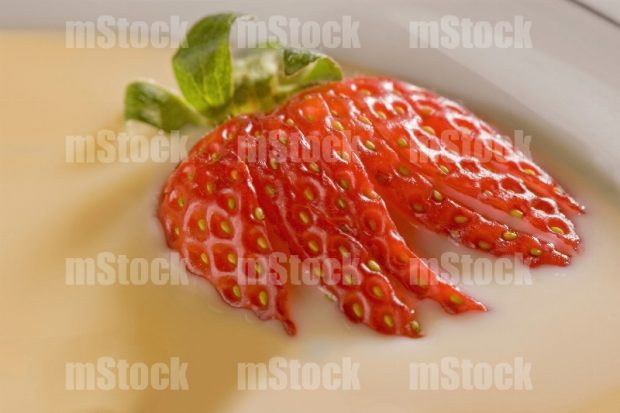 Postre con fresa