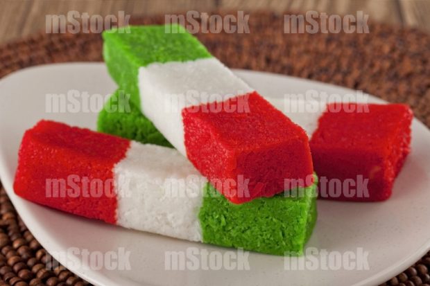 Banderas de coco dulce