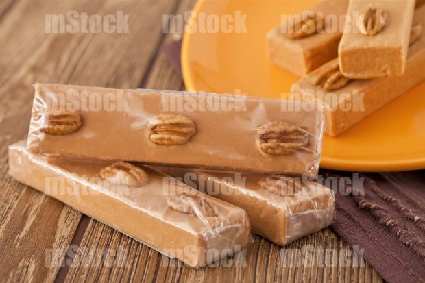 Dulce barritas de leche quemada