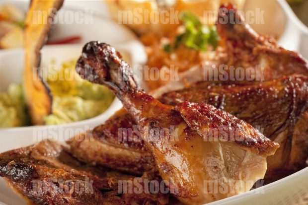 Pollo adobado asado