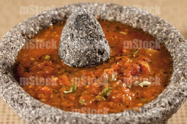 Salsa molcajeteada roja