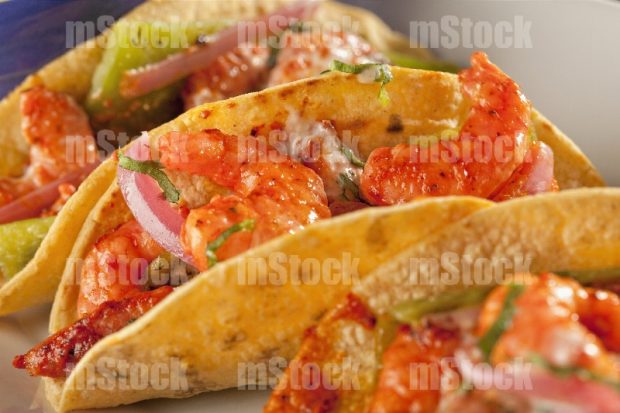 Tacos de camarón a la diabla