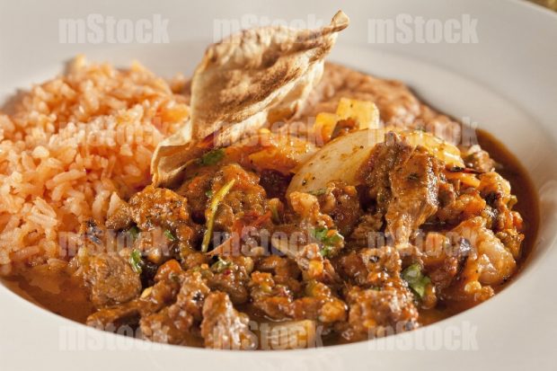 Estofado de res y arroz
