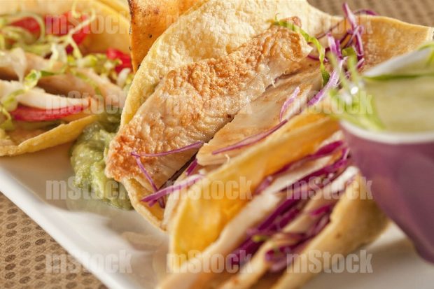 Tacos de Fajita de Pollo con verdura