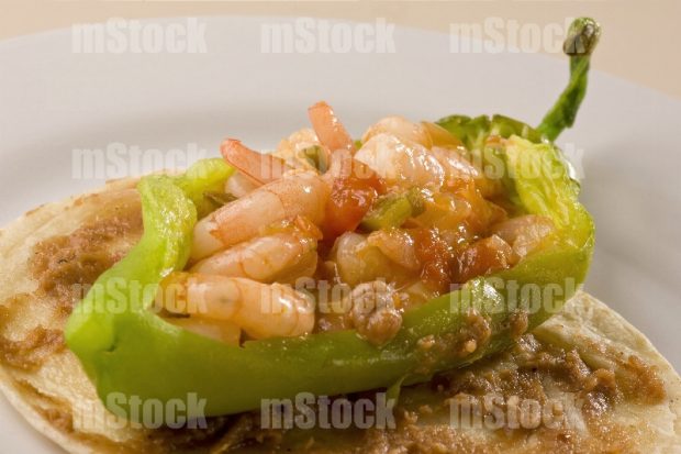 Chile relleno de camarón