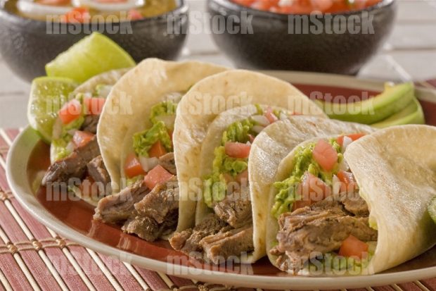 Tacos de Fajita en Tortilla de Harina