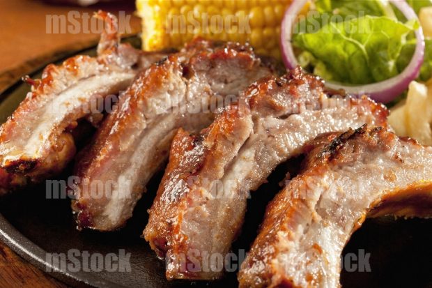 Costillas de cerdo a la BBQ