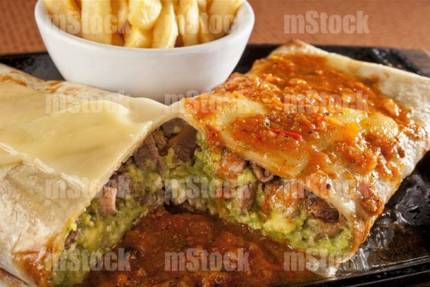 Burritos de arrachera con guacamole