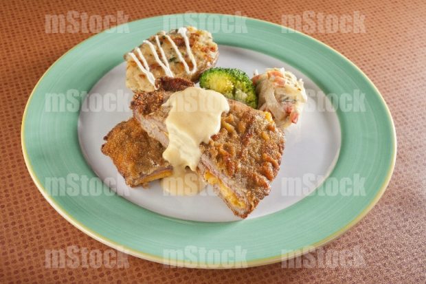 Milanesas de Res rellenas de jamón
