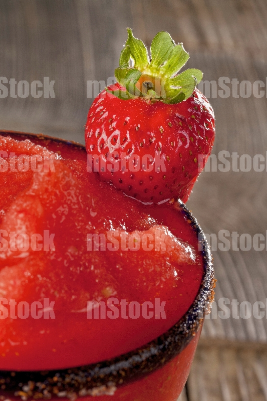 Margarita de fresa closeup