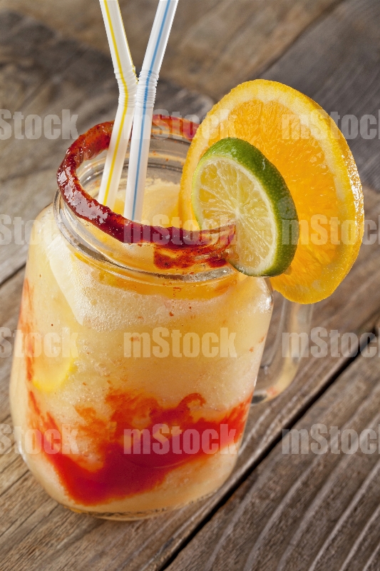 Margarita Frappé de Naranja en tarro