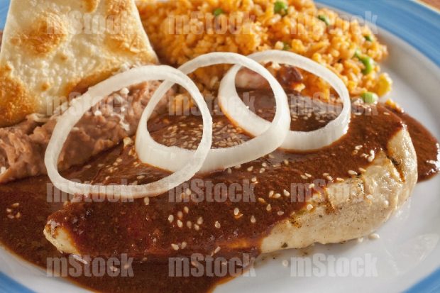Pechuga de pollo con mole