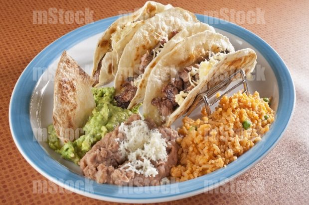 Tacos de Arrachera en Tortilla de Harina