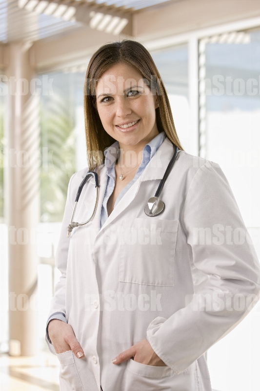 Doctora bata blanca